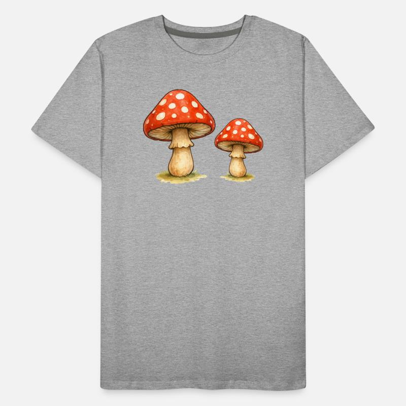 Red Toadstool Duo Men's Premium Organic T-Shirt