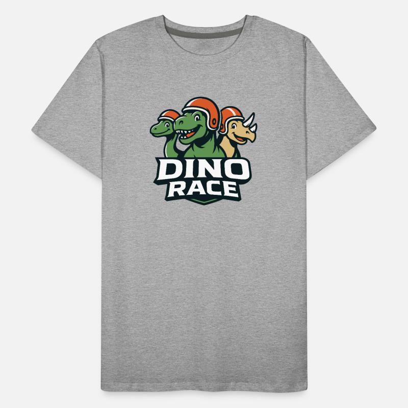 Logo Course de Dinosaure DinoRace T-shirt bio Premium Homme