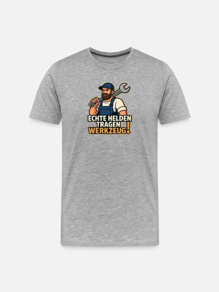 Real Hero Carrying Tool - Men's Premium Organic T-Shirt - heather grey