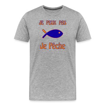 RETRAITE. RETRAITE. RETRAITEE. RETRAITE - T-shirt bio Premium Homme - gris chiné - Devant - Damien (186cm)