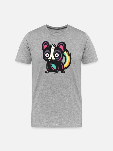 Skunk Halloween Comic Funny - Men's Premium Organic T-Shirt - heather grey