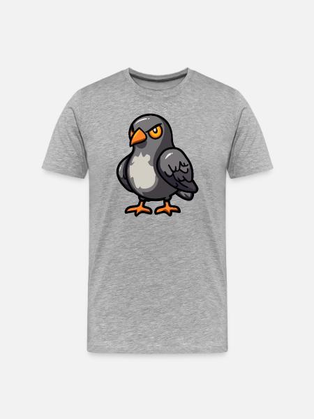 Dove Bird Halloween Comic Funny - Men's Premium Organic T-Shirt - heather grey