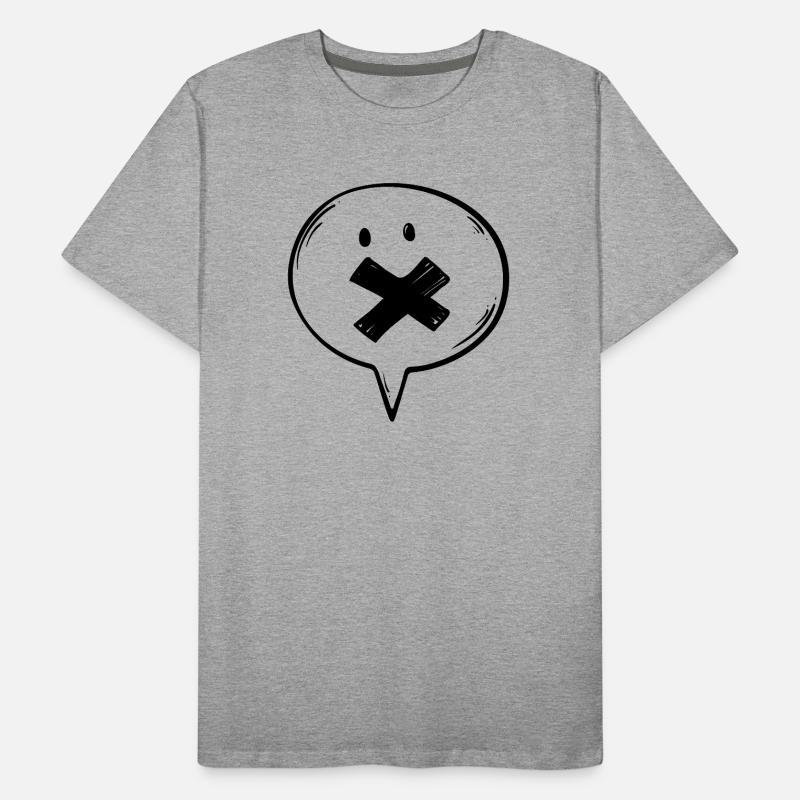 Speech Bubble Mute Men's Premium Organic T-Shirt