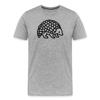 pangolin - T-shirt bio Premium Homme - gris chiné - Devant - Damien (186cm)
