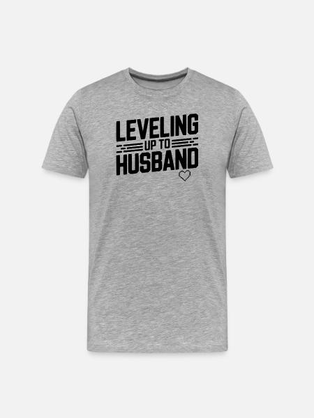 Leveling Up To Husband - Men's Premium Organic T-Shirt - heather grey