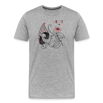 Sternzeichen Krebs - Männer Premium Bio T-Shirt - Grau meliert - Vorne - Damien (186cm)