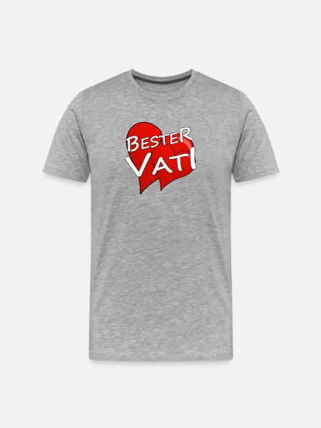 BESTER VATI - Männer Premium Bio T-Shirt - Grau meliert