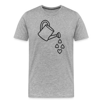 Garden of Love watered - Men's Premium Organic T-Shirt - heather grey - Front - Damien (186cm)