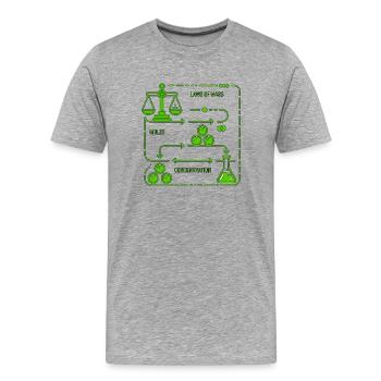 Diagramme des lois de la chimie de masse - T-shirt bio Premium Homme - gris chiné - Devant - Damien (186cm)