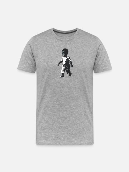 Bébé - Logo Cool Silhouette - T-shirt bio Premium Homme - gris chiné