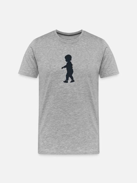 Bébé - Logo Cool Silhouette - T-shirt bio Premium Homme - gris chiné