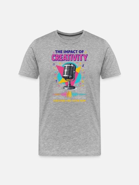 The power of creativity - Men's Premium Organic T-Shirt - heather grey