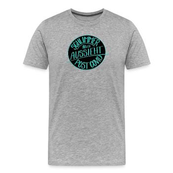 Pire qu’il n’y paraît, l’après-Covid - T-shirt bio Premium Homme - gris chiné - Devant - Damien (186cm)
