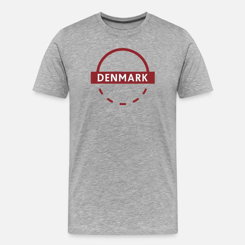 Dänisches Arc Emblem DÄNEMARK Logo - Männer Premium Bio T-Shirt - Grau meliert