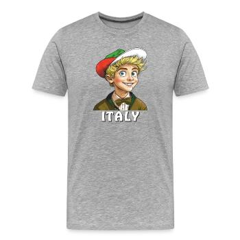 BOY ITALY ITALY - Men's Premium Organic T-Shirt - heather grey - Front - Damien (186cm)