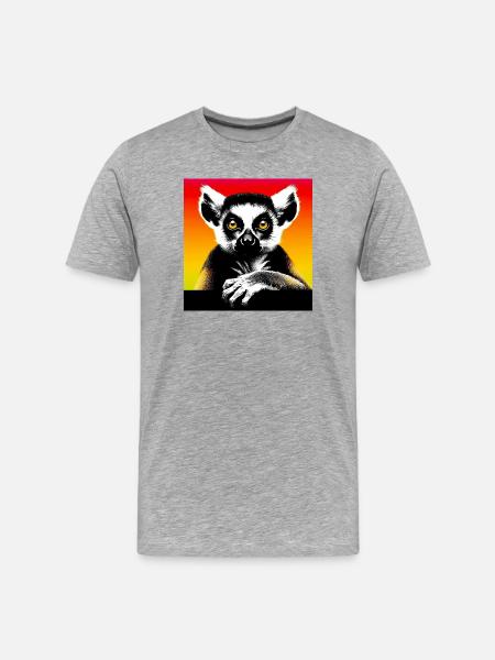 Lémurien - T-shirt bio Premium Homme - gris chiné