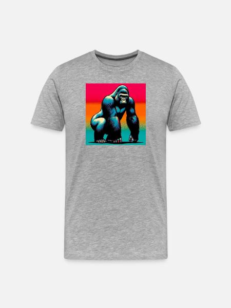 gorilla - Men's Premium Organic T-Shirt - heather grey