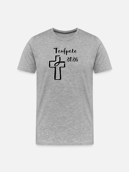 Godfather 2026 Fisk dykker ned i korset Godfather - Herre Premium T-shirt økologisk - grå meleret