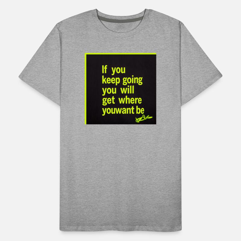 Lasting motivation neon text Men's Premium Organic T-Shirt