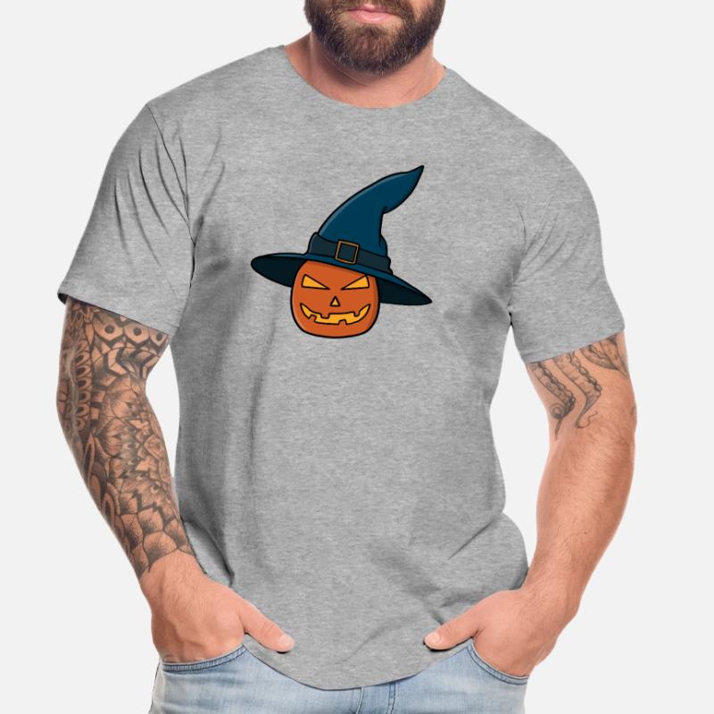 Witch Hat Pumpkin Jack O Lantern Men's Premium Organic T-Shirt