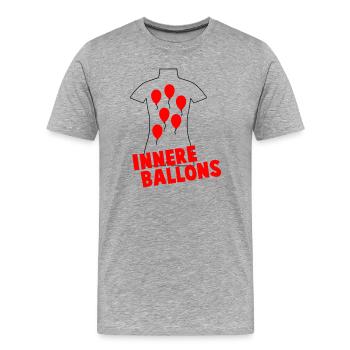 Innere Ballons - Männer Premium Bio T-Shirt - Grau meliert - Vorne - Damien (186cm)