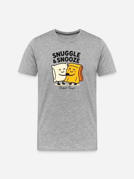 Snuggle & Snooze Sleepy Pillow Friends - Men's Premium Organic T-Shirt - heather grey