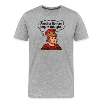 Guerrier romain - T-shirt bio Premium Homme - gris chiné - Devant - Damien (186cm)