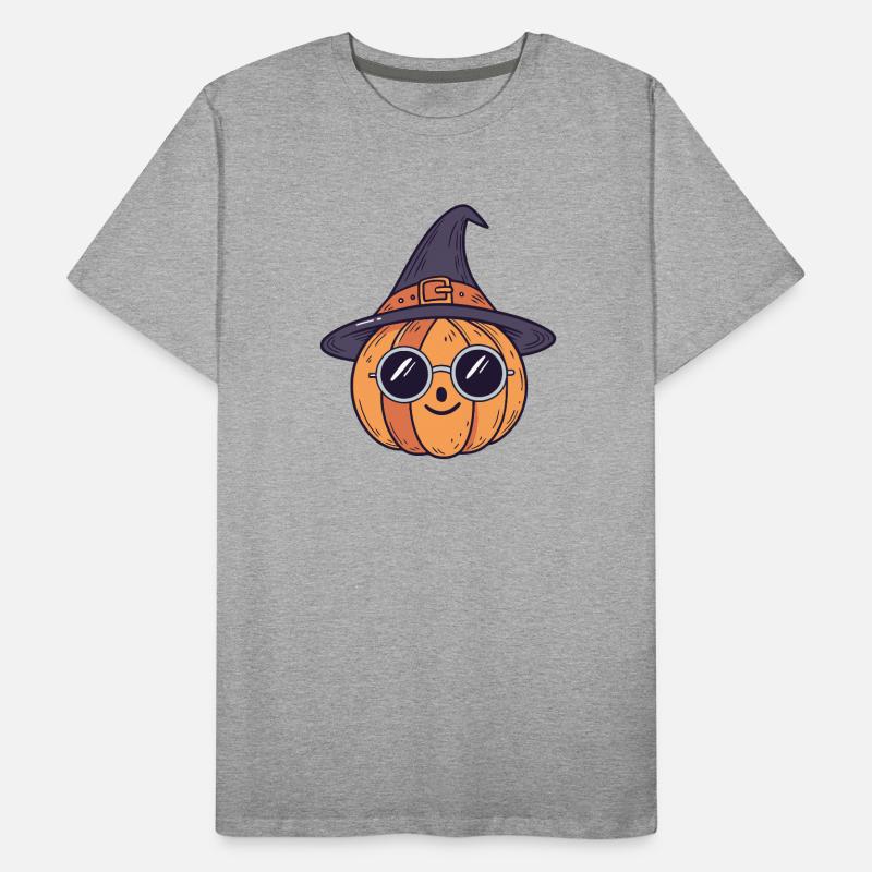 Pumpkin Witch Glasses Men's Premium Organic T-Shirt