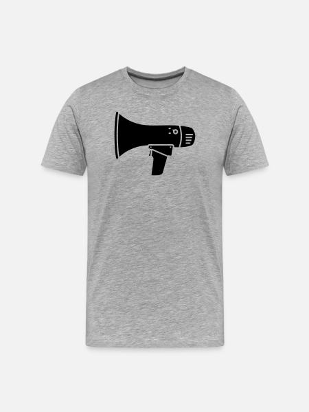 Megaphone loud demo ultras - Men's Premium Organic T-Shirt - heather grey