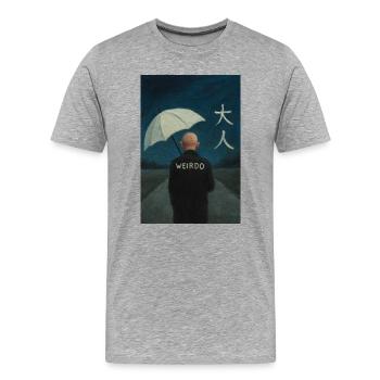 adulte - T-shirt bio Premium Homme - gris chiné - Devant - Damien (186cm)