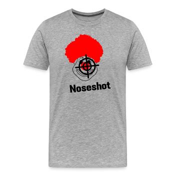 Tir du nez - T-shirt bio Premium Homme - gris chiné - Devant - Damien (186cm)