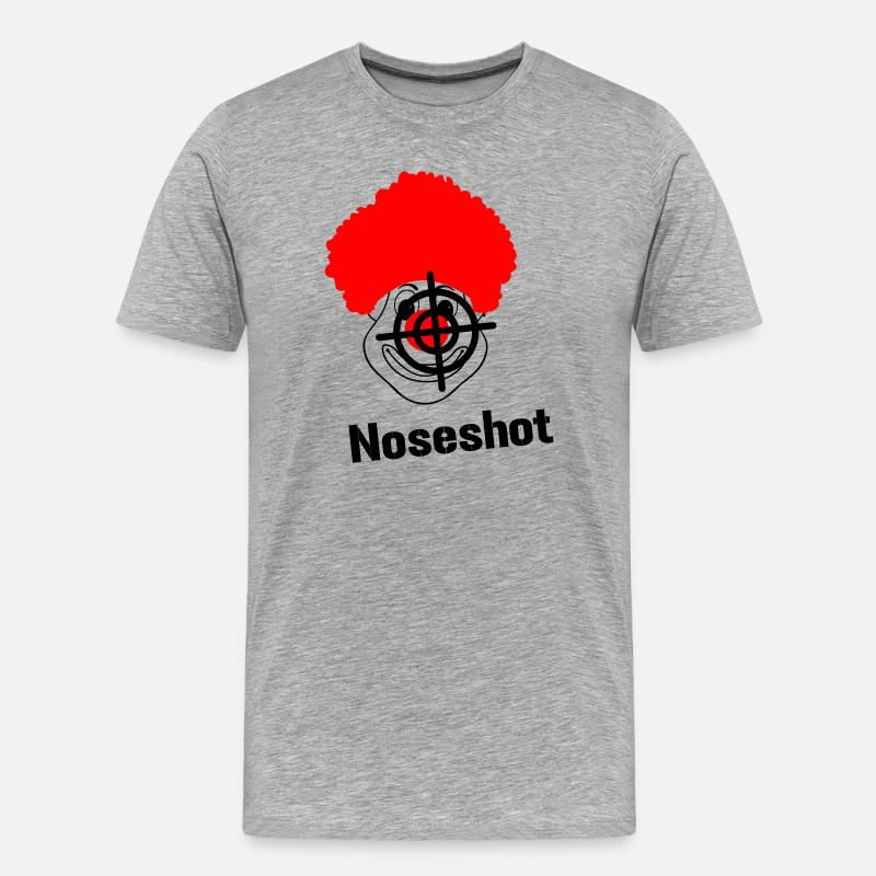 Noseshot - Männer Premium Bio T-Shirt - Grau meliert