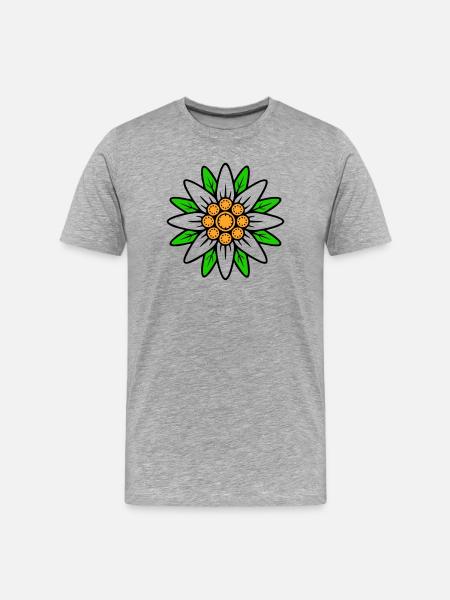 Edelweiss - T-shirt bio Premium Homme - gris chiné