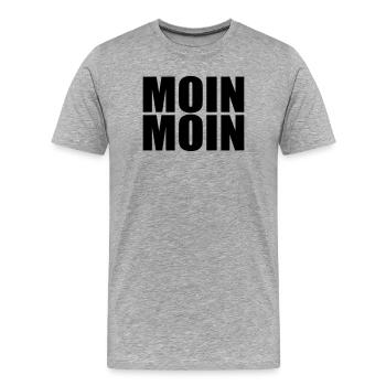 Moin Moin - T-shirt bio Premium Homme - gris chiné - Devant - Damien (186cm)
