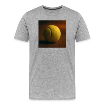 Sports - Tennis, balle de tennis - T-shirt bio Premium Homme - gris chiné - Devant - Damien (186cm)