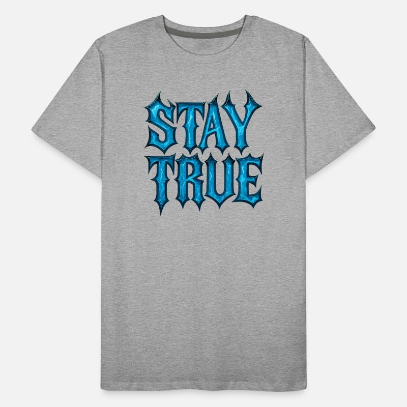 Stay True Design – Sei du selbst Statement Männer Premium Bio T-Shirt