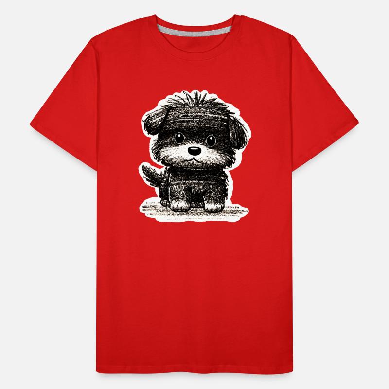Chiot flou (gris) T-shirt bio Premium Homme