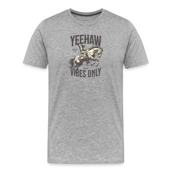 Vintage Cowboys and Tequila Shirt Retro Western - Men's Premium Organic T-Shirt - heather grey - Front - Damien (186cm)