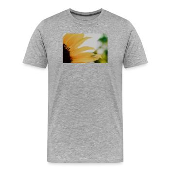 Aquarelles de tournesol - T-shirt bio Premium Homme - gris chiné - Devant - Damien (186cm)