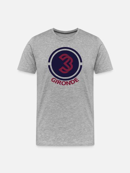 Circular emblem Gironde 33 - Men's Premium Organic T-Shirt - heather grey
