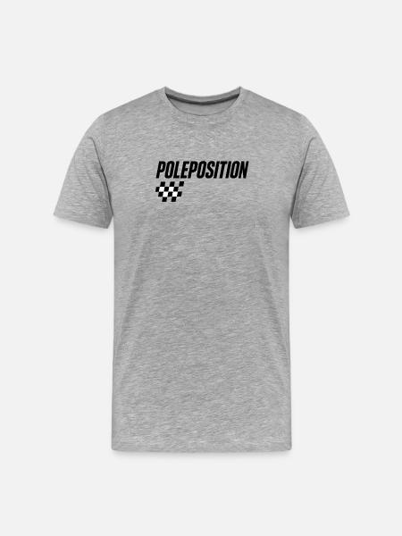 Pole Position Race Motif - Men's Premium Organic T-Shirt - heather grey