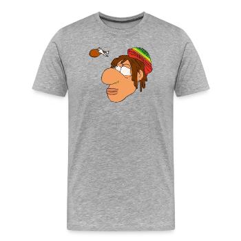 KNOLLE Dream about Chicken Dinner - T-shirt bio Premium Homme - gris chiné - Devant - Damien (186cm)