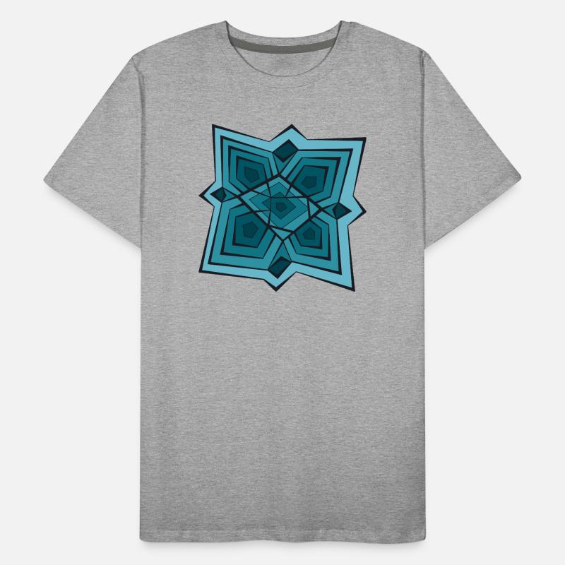 Geometric Starry Theme Men's Premium Organic T-Shirt