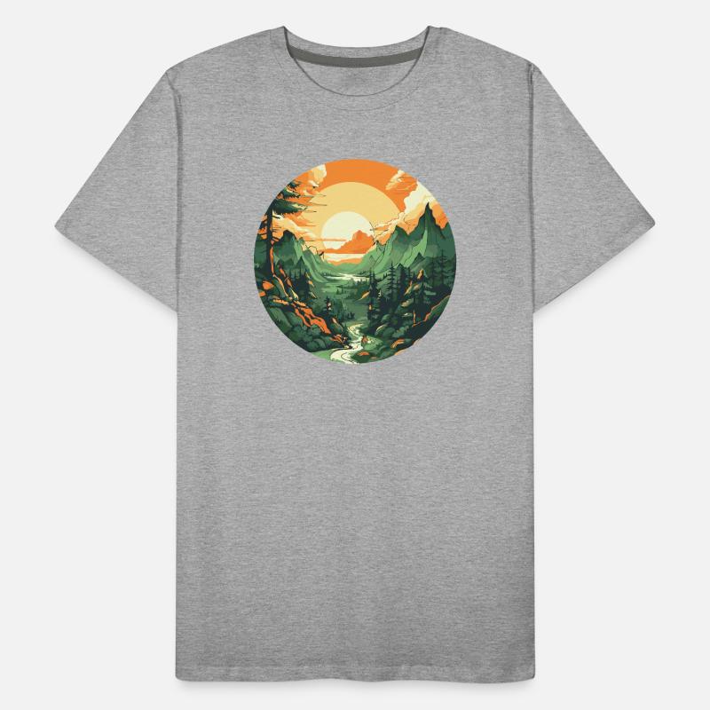 Circular Sunset Men's Premium Organic T-Shirt