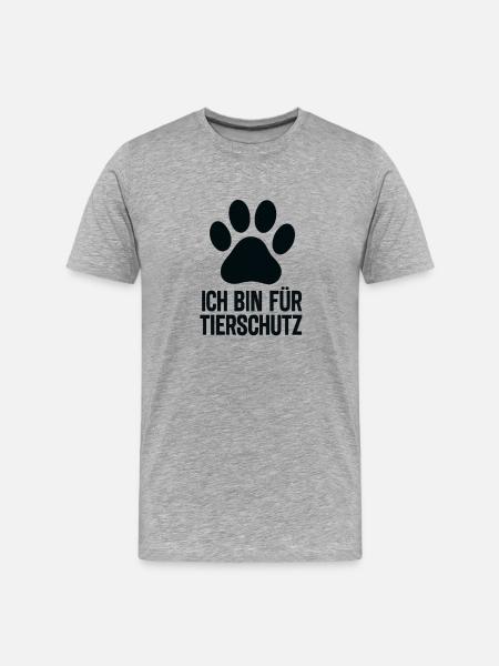 Paw print for animal welfare - Men's Premium Organic T-Shirt - heather grey