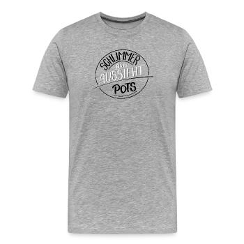 Schlimmer als es aussieht, PoTS - Männer Premium Bio T-Shirt - Grau meliert - Vorne - Damien (186cm)