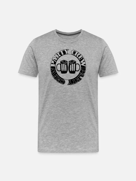 Party Crew Beer - Men's Premium Organic T-Shirt - heather grey
