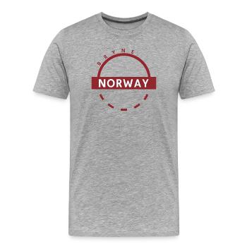 Conception de l’anneau emblème de la Norvège - T-shirt bio Premium Homme - gris chiné - Devant - Damien (186cm)