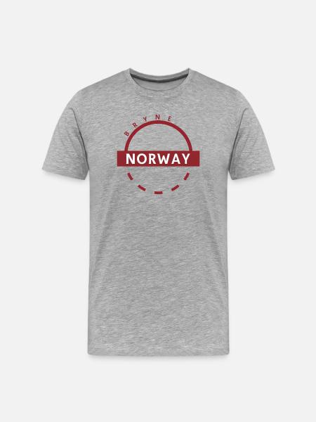 Norway emblem ring design - Men's Premium Organic T-Shirt - heather grey