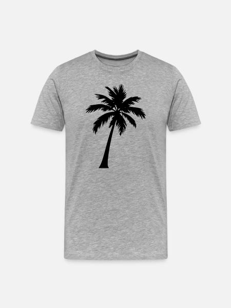 Design your own palm tree Personalize - Men's Premium Organic T-Shirt - heather grey
